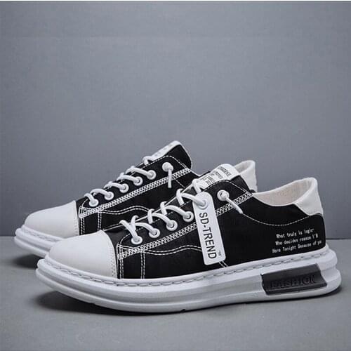 New mens shoes, mens fashion casual shoes, low-top canvas sneakers, breathable, wear-resistant and comfortable sports shoes