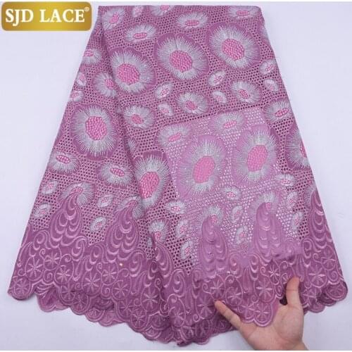 SJD LACE Onion Swiss Voile Lace In Switzerland High Quality African Lace Fabric 2021 Popular Embroidery Cotton For Wedding A2179