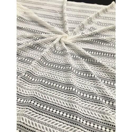 Nigerian Lace Fabric 2021 High Quality Lace Water Soluble Embroidered Fashion White Soft Lace Fabric Lace Fabric 5 Yards