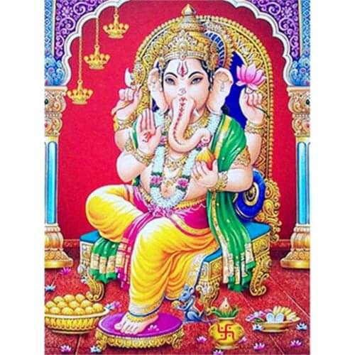Region Ganesha DIY Embroidery 11CT Cross Stitch Kits Craft Needlework Set Printed Canvas Cotton Thread Home Wholesale
