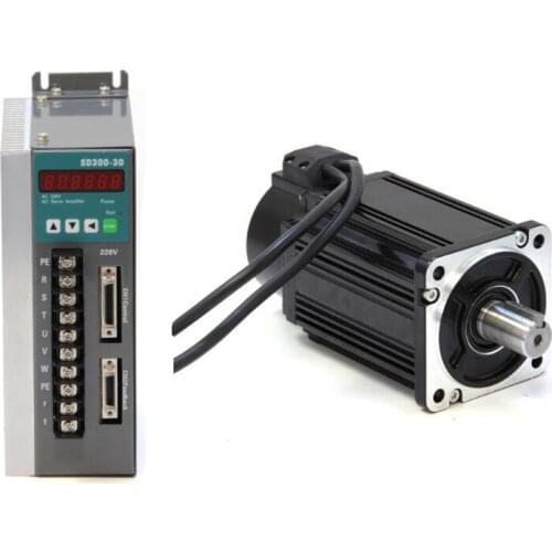 750W servo motor set AC 220V 80ST-M02430 servo motor drive 3000rpm 2.4Nm
