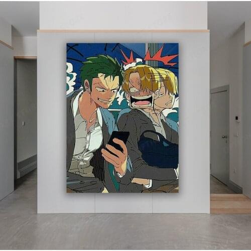 Canvas Print One Piece Pictures Wall Art Roronoa Zoro Paintings Japan Animation Role Home Decor Modular Posters For Living Room