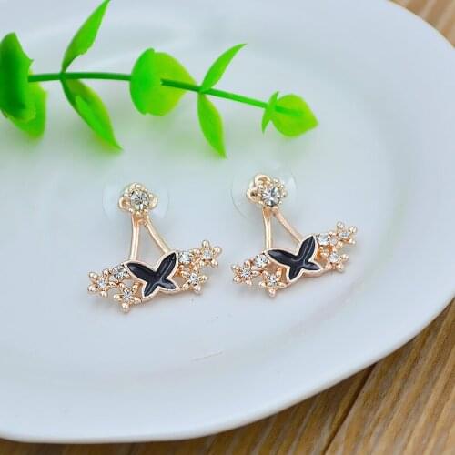 New Fashion Earrings Jewelry Flower Butterfly Earrings For Women After Hanging Earrings Gift Brincos Earrings Set Wholesale
