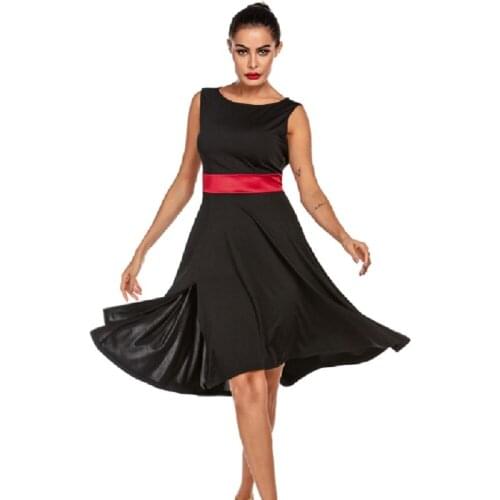 Ballroom dance training performance bodycon dress latin dance practice clothes elegant female party night vintage gothic dress