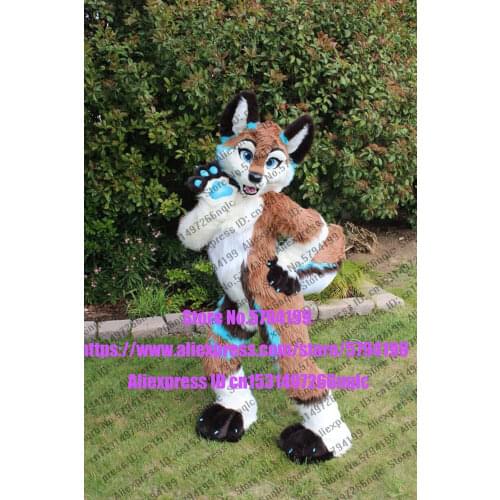 Customized Available REAL PHOTO BLUE BROWN full sets husky dog Suit fursuit CAT wolf Costume fox Party Carnival Gift IN STOCK