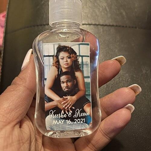 Custom Wedding Photo Hand Sanitizer Labels,Personalised Very Pretty And Charming Wedding Photo Sanitizer Labels,Favor Sticker