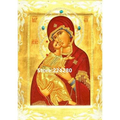 Needlework,Children Mary And son embroidery,14ct Unprinted DIY Cross stitch kits,Art people counted Cross-Stitching decor