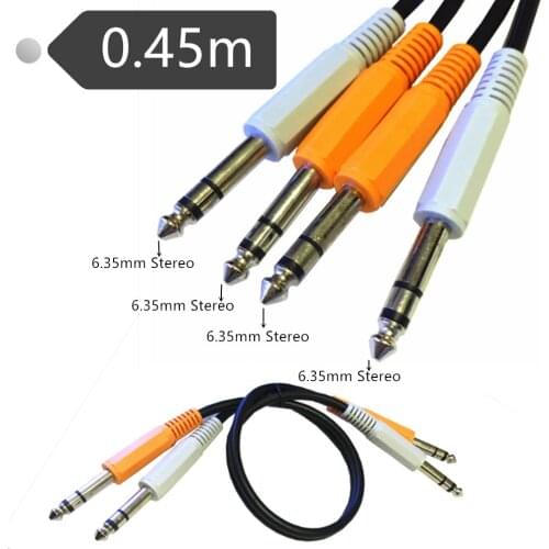ERE 6.35mm Stereo cable，Dual 1/4" TRS to Dual 1/4" TRS Stereo Interconnect Cable