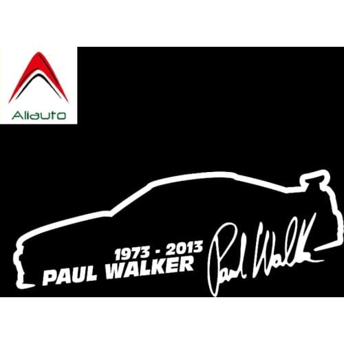 Aliauto Fashion Car Sticker Paul Walker Fast and Furious Car Styling Reflective Decals Vinyl Waterproof Sunscreen,13cm*5cm