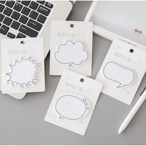 30sheets Japanese Dialog Box Sticky Notes Cute Stationary Memo Pad Korean Memo Note Stickers Cute School Supplies