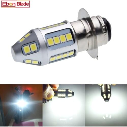 1Pcs 3030 30SMD P15D 25-1 H6M Dual Brightness LED Motorcycle Motor Bike/Moped/Scooter/ATV Headlight Head Lamp Bulb Lights White