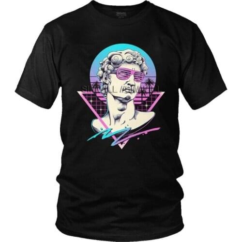 Streetwear Japanese Vaporwave T Shirt Men 100% Cotton Printed T-shirts Harajuku Tshirt Short Sleeve Synthwave Aesthetic Tees Top