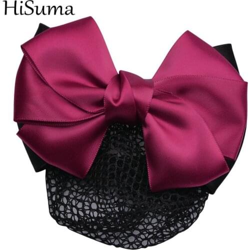 2020 Womens Headwear Accessories Ribbon Flower Hairpins Barrettes Cover Hair Mesh Net Lady Bowknot Bun Hairnets Flower Hairgrip