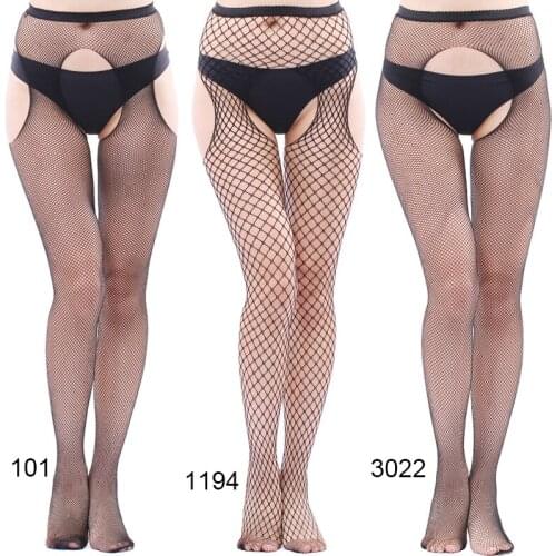 Plus Size Women Sexy Lingerie Nylon Stockings Fishnet Tights Transparent Pantyhose Female High Elastic Tights Mesh Lingerie