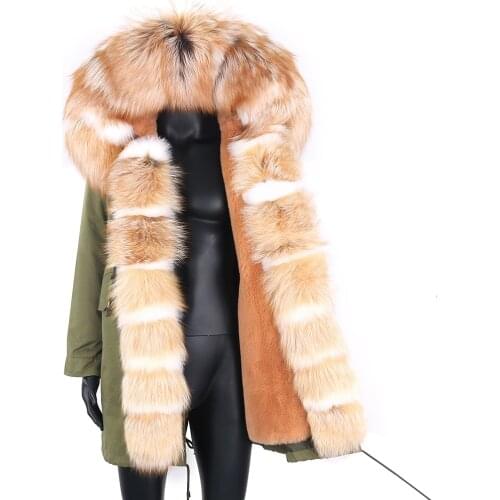 2021 Men New Parka Real Fox Fur Coat S-7xl Warm Thick Winter Jacket For Man Long Clothing Fashion Streetwear removable
