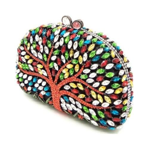 Hollow Out Chain Clutch Purse Silver Crystal Evening Bag Women Wedding Party Bridal Handbags Wholesale bags