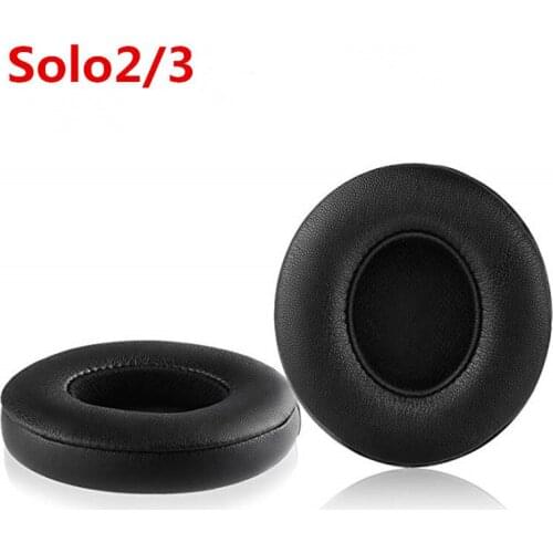2Pcs / pairs Soft Sponge Earpads For Solo 2 Replacement Ear Cushion For Solo 2.0 3.0 Wireless Headphone Memory Foam Ear pads