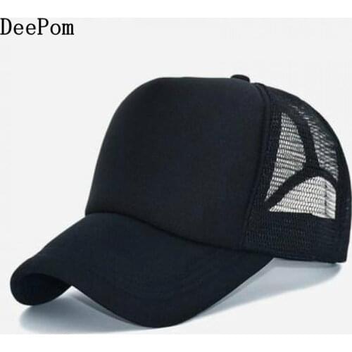 DeePom Baseball Cap For Men Women Summer Mesh Trucker Cap Bones Male Snapback Hip Hop Summer Hat Female Casual Casquette Gorras