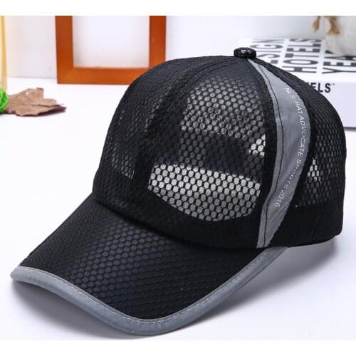 Summer Sport Baseball Cap Women Breathable Trucker Cap Vintage For Men Solid Mesh Snapback Cap Hip Hop Unisex Sport Hats 2020