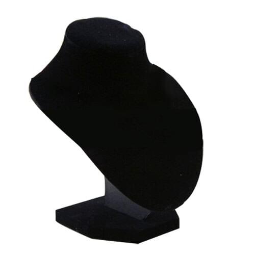 DHDL!Shop Mannequin Bust Jewelry Necklace Pendant Earring Display Stand Holder black-XL