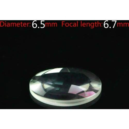 Diameter 6.5mm Focal Length 6.72mm Plano-convex Lens Magnifying Optical Glass Lens Prism Processing Plant