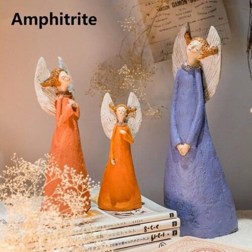 Long Nordic Venus Wing Character Art Abstract Sculpture Angel Statue Resin Craft Show Garden Wedding Home Decoration Window