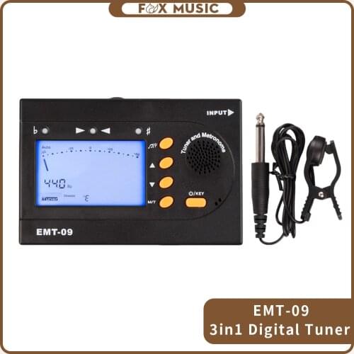 EMT-09 Multifunctional 3in1 Digital Tuner + Metronome + Tone Generator Universal Portable For Chromatic Guitar Bass Violin
