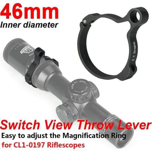E.T Dragon Black Riflescopes Switch View Throw Lever Hinged Design Compatibility 46mm to 50mm HK33-0132C