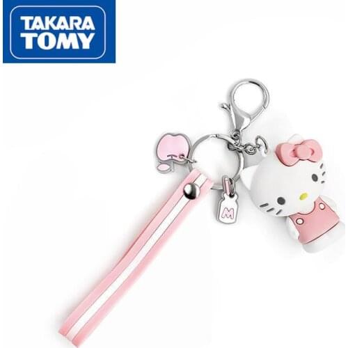 Cartoon Hello Kitty Cinnamoroll Kuromi Melody Action Figure Toy Figurines Keychain Model Dolls Bag Key Chain Pendant Kids Gifts