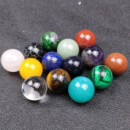 Natural Non-Porous 16mm Round Ball Beads For Decoration Healing Gemstone DIY Beads Accessorries Lapis Lazuli Rose Quartzs Agates