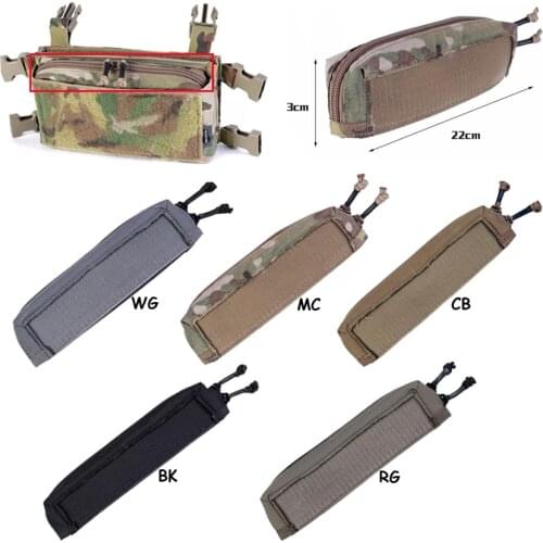 Hunting Front Set Bag Magic Sticker Zipper for MK3 MK4 Tactical Vest Chest Rig