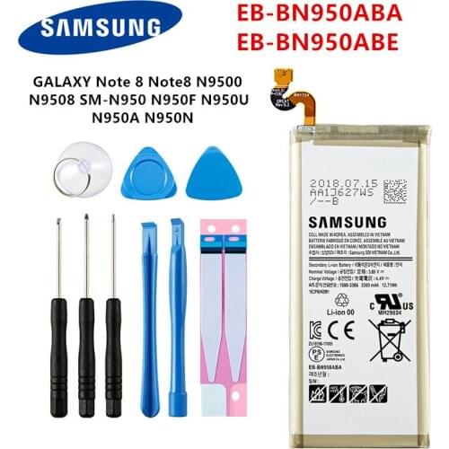 SAMSUNG Orginal EB-BN950ABA EB-BN950ABE 3300mAh Battery For Samsung GALAXY Note 8 N9500 N9508 SM-N950 N950F/U N950A N950N +Tools