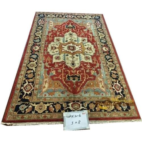 Original single export Turkish handmade carpets OUSHAK Ozarks pure wool carpet X2-6 5x8gc47zieyg28