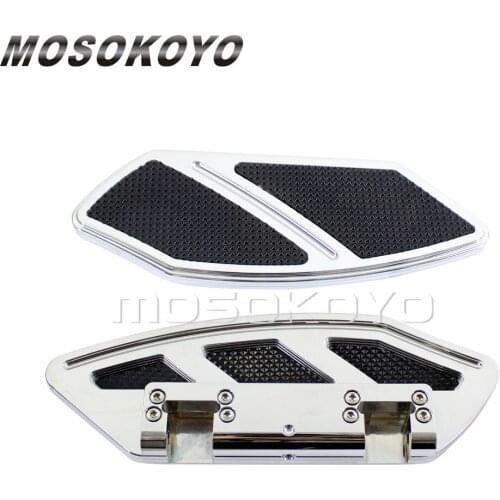 Chrome Motorcycle Driver Floorboards Highway Footrest Footpeg Pad for Harley Touring Road King Glide Softail Fat Boy 84-15