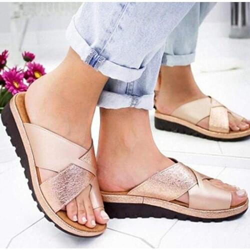 Sandals For Women Shoes Pumps Wedges Summer Fish Mouth Beach Flat Shoes Plus Size