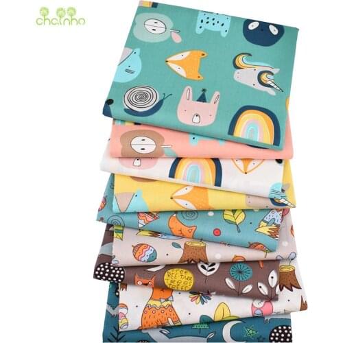 Animal Paradise,Printed Twill Cotton Fabric,Patchwork Clothes For DIY Sewing Quilting Baby & Childs Bedclothes Shirts Material