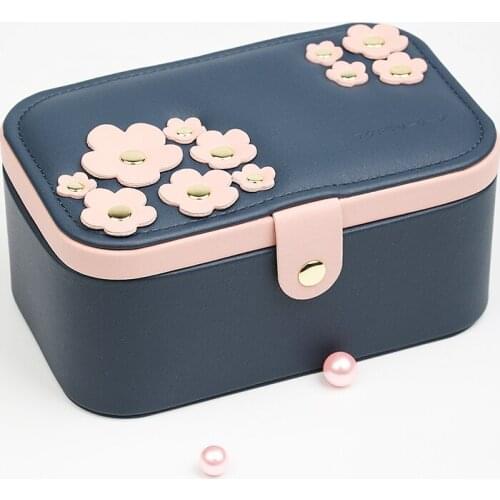 Cherry blossom jewelry box jewelry storage box simple jewelry box European earrings storage box Princess Japan Korea