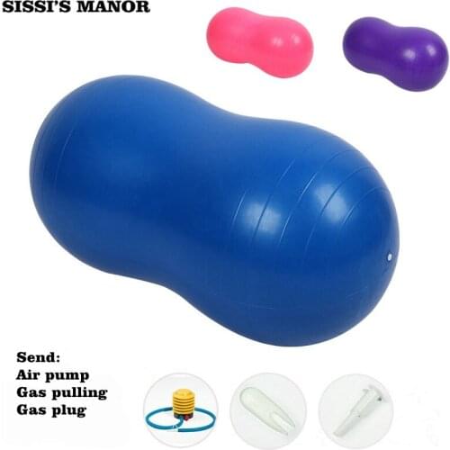 SISSIS MANOR New Durable Explosion-proof Gym Fitness Stability Exercise Pink Purple blue Peanut Ball Aerobic Yoga Ball