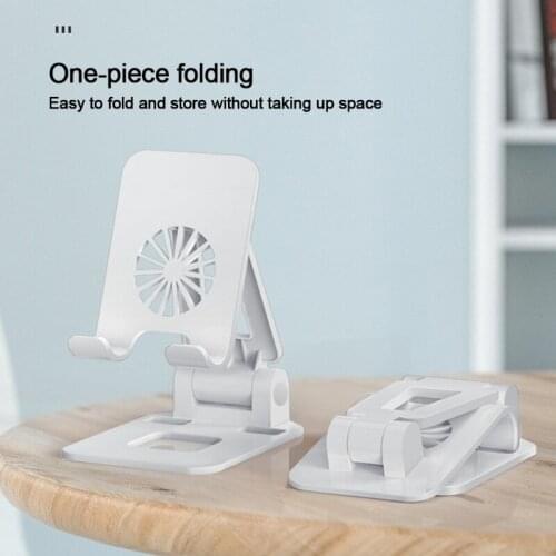53CC Foldable Cell Phone Vertical Stand Adjustable Mobile Phone Bracket Holder Flexible Heat Dissipation Support for Desktop