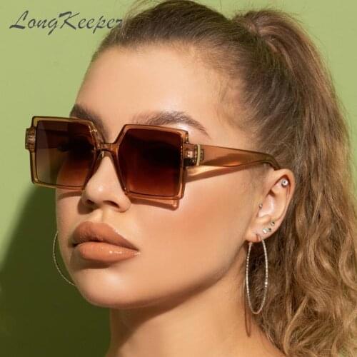 Oversized Square Sunglasses Women Vintage Retro Gradient Sun Glasses Trendy Classic Eyeglasses Luxury Brand Female Shades Gafas