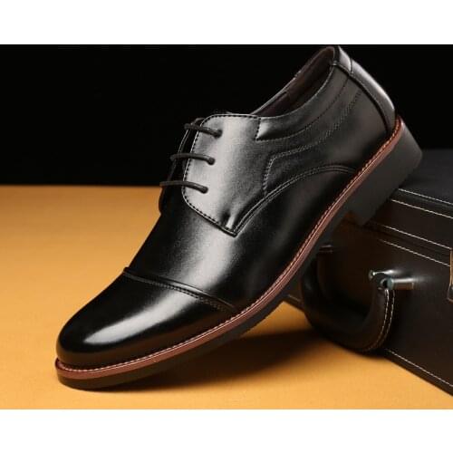 Office Shoes For Men Black Dress Business Genuine Leather Shoes Men 2021 Luxury Brand Formal Shoes Men Classic Zapatos Oxford