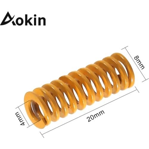 Aokin 3D Printer Parts Spring Length 20mm OD 8mm ID 4mm Heat Bed Compression Springs for Creality CR-10 10S S4 ender 3
