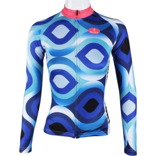 Womens Blue Eye Long Sleeved Cycling Jersey Spring and Summer Cycling Clothing XS-XXL MTB mountain bike jerseys