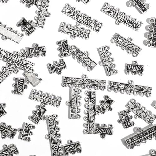 10pcs Tibetan Rhodium Bracelet Buckle Spacer Beads Pendant Tibetan Retro DIY Bracelet Necklace Pendant Charms Diy Jewelry Making
