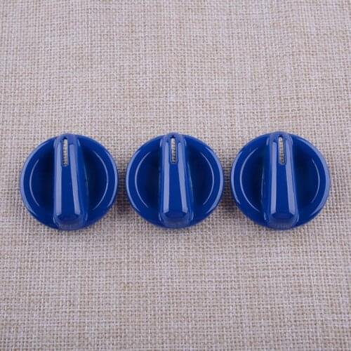 3Pcs Car ABS Blue Air Conditioning AC Switch Knob Covers Trims Fit For Jeep Wrangler JK 2007 2008 2009 2010