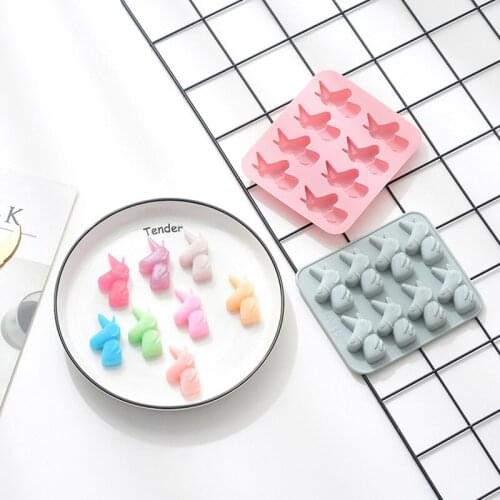 8 even unicorn Silicone cake mold DIY baked chocolate fudge mold fondant silicone cake candy mold ice cube tray