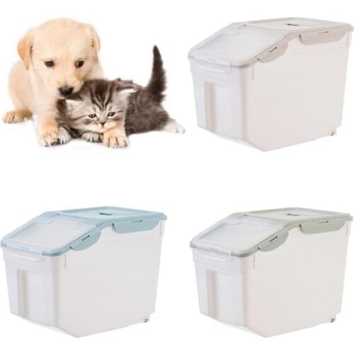 80% Hot Sales !!! 10 kg Pet Dog and cat food barrel sealed container moisture-proof physical storage box