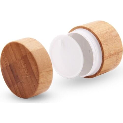 150g bamboo cosmetic jar wooden cream jar with inner pp plastic