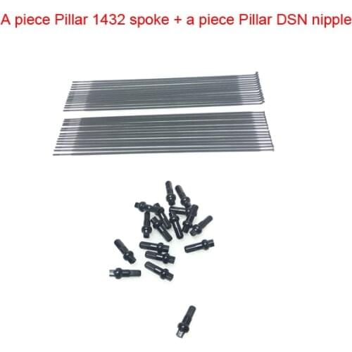 No cutting ! 210 - 305mm ! Pillar PSR Aero 1432 spokes black straight pull or J-bend head and Pillar DSN nipples 14.4mm 16mm 18m