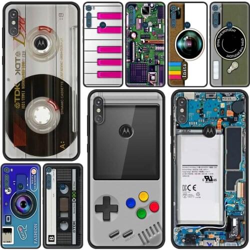 Case for Motorola Moto G9 Play One Fusion Plus G8 Power Lite Soft Cover Hype G Stylus E6s E7 Phone Funda Retro Camera Games Capa